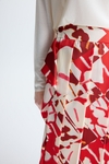 Cala Frida print twill midi skirt