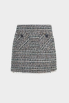 Frayed woven mini skirt