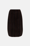 Fur balloon midi skirt