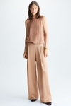 Satin wide-leg trousers