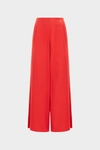 Stretch knit wide-leg trousers