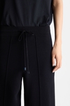 Double-faced knit straight-leg trousers