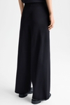 Double-faced knit straight-leg trousers