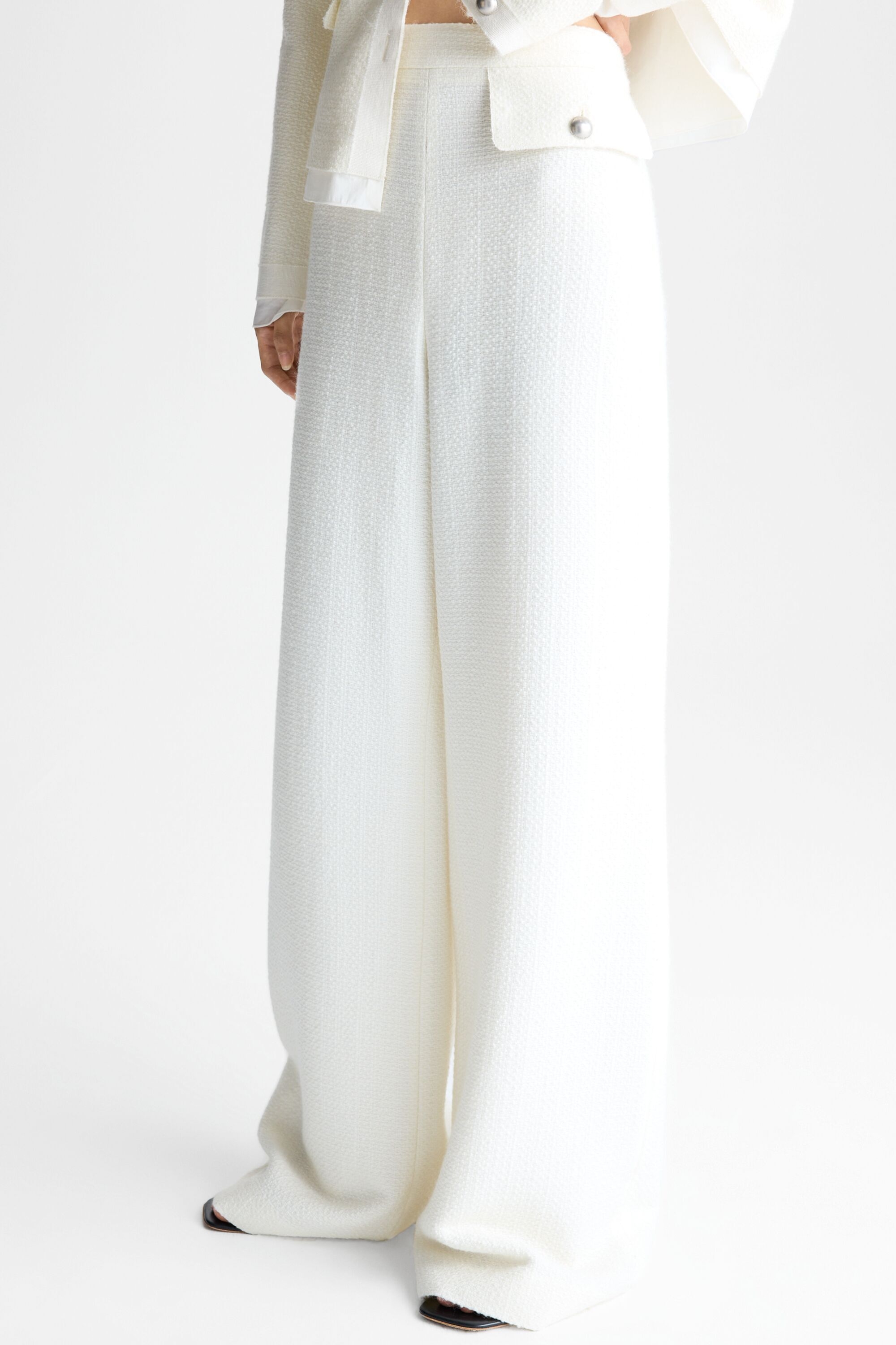 Wool straight-leg trousers