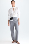 Double-faced straight-leg trousers