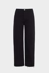 Frayed twill straight-leg trousers