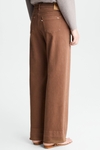 FRAYED TWILL STRAIGHT-LEG TROUSERS