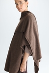 Wool knit scarf-style cape