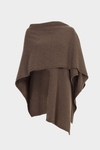 Wool knit scarf-style cape