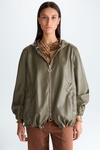 Cazadora bomber reversible efecto piel nylon