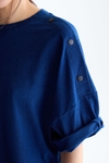 Camiseta oversize jersey indigo