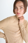 High-neck ribbed knit t-shirt