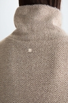 Sudadera jacquard espiga cuello alto