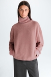 High-neck herringbone jacquard sweatshirt