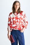 Cala Frida print twill jersey t-shirt