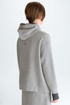 Hooded double-faced oversize sweatshirt