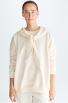 Detachable hood fleece sweatshirt