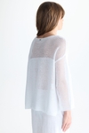 Open knit straight-fit sweater