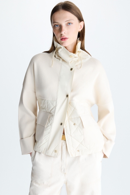 CHAQUETA PUNTO STRETCH NYLON ACOLCHADO ORIGAMI