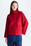 Stretch knit Origami-quilted nylon jacket