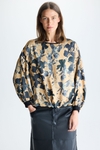 Top oversize twill estampado