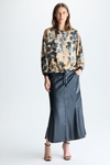 Top oversize twill estampado