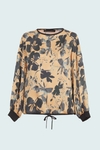 Top oversize twill estampado