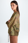 Top oversize twill estampado Paisley