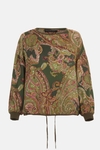 Top oversize twill estampado Paisley