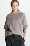 Stretch-knit cocoon sweater