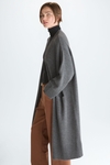 Wool knit oversize long cardigan