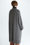 Wool knit oversize long cardigan