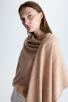 Wool straight-fit sweater with detachable scarf