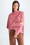 Wool straight-fit sweater with detachable scarf