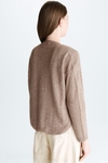 Gathered hem wool cocoon jacket