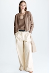 Gathered hem wool jacket