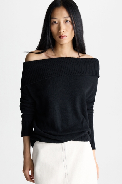 Wool asymmetric sweater