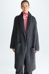 Personalised pin long-haired oversize coat