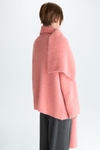 Detachable scarf long-haired oversize short coat