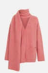 Detachable scarf long-haired oversize short coat