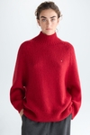 Mohair oversize mock-neck sweater