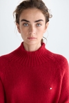 Mohair oversize mock-neck sweater