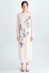 Embroidered semi-sheer tulle dress