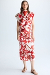 Cala Frida print twill fitted dress