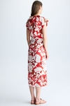 Cala Frida print twill fitted dress