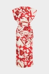 Cala Frida print twill fitted dress