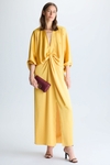 Draped satin oversize dress