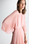 Pleated chiffon A-line dress