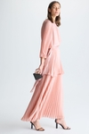 Pleated chiffon A-line dress