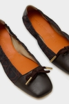 Gutenberg nylon leather ballet flats